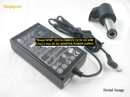 *Brand NEW* EAM32V DELTA 22.5V 2A 50W 5.5x2.5 mm AC DC ADAPTER POWER SUPPLY